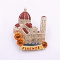 3D resin fridge magnet featuring the Florence Cathedral with red Firenze lettering - Italy Style