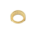 Anello al naso a tre strati in acciaio inossidabile dorato su sfondo bianco semplice - 1.2*8mm / Oro