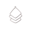 Colgante de gota hueco geométrico minimalista en acero inoxidable color plata - Color Acero
