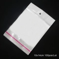 Clear 10x14cm plastic OPP packaging bag with pink header and hanging hole 100pcs - 100pcs/lot / 10x14cm