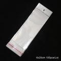 Clear 6x20cm OPP hanging jewelry bags 100pcs lot for necklaces and diy material packaging - 100pcs/lot / 6x20cm