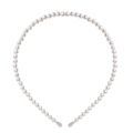 Eleganter weißer Perlen-Haarreif mit glänzendem Finish für Damenfrisuren und Styling - 648201 Kleiner Perlenstil (12g)
