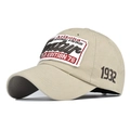 Berretto da baseball in cotone kaki vintage con ricamo Arizona 3D e numero 1932 - Regolabile / Cachi