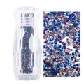 Microcristales para uñas de 1,1 mm azul-violeta y plata en frasco de plástico transparente - 3000pcs/Botella / 29# Azul Antiguo Galvanizado
