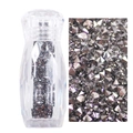 Micro diamantes de 1,1 mm para decoración de uñas gris plata en frasco de cristal - 3000pcs/Botella / 28# Gris Mineral