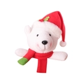 Polar bear Christmas slap bracelet with plush toy decoration for holiday gifts - Polar Bear