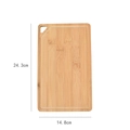Bamboo cutting board with juice groove and handle hole, measuring 24.3cm by 14.8cm - Small Cutting Board with Groove