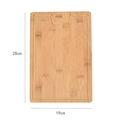 Bamboo cutting board with natural grain and grooves in 28x19cm size for kitchen use - Large Cutting Board with Groove
