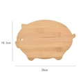 Eco-friendly pig-shaped bamboo cutting board with 18.5cm x 28cm size dimensions - Pig Shaped Cutting Board