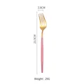 Pink and gold stainless steel dinner fork 21.3cm long for elegant table settings - Pink Gold Fork
