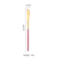 Pink and gold stainless steel dinner knife with measurements 22.3cm and 43g weight - Pink Gold Steak Knife