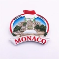 3D relief Monaco Monte Carlo resin fridge magnet featuring iconic architecture and flag - Monaco