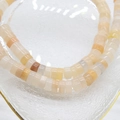 Abacus beads in beige orange and white natural stone for DIY jewelry making accessories - Pink Aventurine