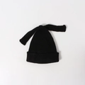 Cozy black knit winter hat for babies featuring cute long bowknot bunny ears - Kids (48-53CM) / Black