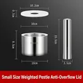 Piccolo set mortaio e pestello in acciaio inox 304 con coperchio e pestello pesante - Piccolo Stile Diritto