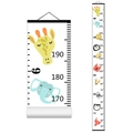 Hanging canvas growth chart for kids with cute cartoon animals and 190cm scale - Style F