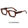 Vintage thick square sunglasses with classic tortoiseshell frame and brown pattern - Tortoise Frame Clear Lens