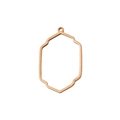 Colgante hexagonal irregular minimalista de acero inoxidable oro rosa con acabado pulido - Oro rosa