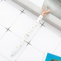 Creative white ballpoint pen with gold polka dots and a large diamond top for students - White with Rose Gold Polka Dots