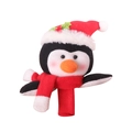 Christmas penguin plush slap bracelet with red santa hat and scarf for holiday gifts - Penguin