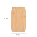 Bamboo cutting board with 24.3x14.8cm dimensions featuring a practical hanging hole - Small Rectangular Cutting Board