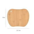 Apple-shaped bamboo cutting board with hanging hole measuring 19cm by 23.5cm - Apple Shaped Cutting Board