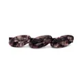 Eleganter lila-grauer Marmor-Haarclip aus Acetat mit dreifachem ovalem Geometriedesign - Grauviolett