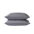 Gray satin pillowcase pair with a silky smooth finish for hair and skin care - Gray