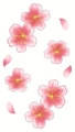 Adesivi per tatuaggi temporanei di fiori di ciliegio rosa con petali per clavicola - Stile Combinazione Petali di Ciliegio Rosa (LY425)