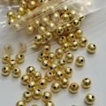 Frosted 14K gold plated beads with matte texture for DIY jewelry making and bracelets - 3mm / 18K Gold