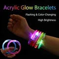 Multicolor LED acrylic bracelets with bubble texture and glowing light effect - Acrylic Glowing Bracelet