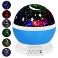 Blue and white starry sky projector night light with multiple color projection modes - Blue Shell Stars Moon-Regular 1W