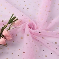 Pink Star Sequin Mesh With Ribbon