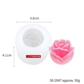 1.5-inch blooming rose silicone mold for DIY ice cubes and Valentine's Day candles - 50-2047-D White (1.5 Inch Rose)