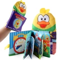 Enten-Handpuppe-Stoffbuch mit Knisterpapier und Quietsche für Babys Sinnesspielzeug - 5 Seiten 10 Seiten Cartoon Ente Handpuppe Stoffbuch (1022-32)