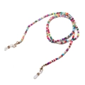 Handmade colorful seed bead eyewear chain with golden lobster clasps for glasses and masks - Colorful