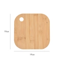 Square bamboo cutting board for fruit, double-sided design with 19cm dimensions - Small Square Cutting Board