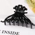 Large black geometric hair claw clip in matte finish for women's hairstyling accessories - 8.3CM Small / Black