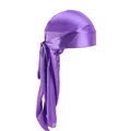 Silky purple satin durag for men and women with long tail and smooth finish - One Size / Light Purple