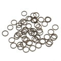 Antique bronze finish open jump rings for handmade DIY jewelry making and connecting - Gunmetal