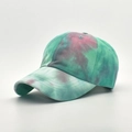 Cappellino da baseball tie-dye blu e viola in cotone traspirante con foro a coda - M (56-58cm) / Tie-Dye Verde e Rosa Coda di Cavallo