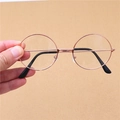 Klassische runde Weihnachtsmann-Brille mit roségoldenem Metallrahmen für Cosplay - Roségold