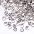 Vintage silver hollow bead caps and flower spacers for DIY jewelry making - GPHJ039