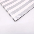 Macro view of tissue paper featuring metallic silver stripes and white striped texture - Silver Line Spiral / 10 Sheets Set