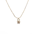 Collana d'oro chic con pendente a stella in zirconi micro-pave su catena a maglia veneziana - Stella Stile 2