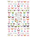 Adhesive nail art stickers featuring colorful butterfly and flower designs, model F626 - F626 (Bright Butterfly Flower)