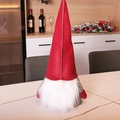Handmade felt Christmas tree topper gnome with red pointed hat and long white beard decoration - Gnome Man