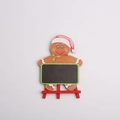 Mini gingerbread man wooden blackboard with a red easel stand for Christmas decor - Gingerbread Man