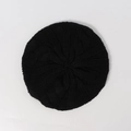 Boina clásica negra de punto de ochos para niños en lana cálida y elegante - Negro