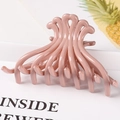 Pink wavy cutout hair claw clip made of polished resin for stylish women's hair styling - 8.3CM Small / Pink